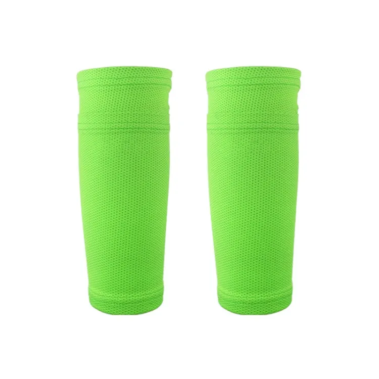 Sweat-Absorbing Breathable Insert Socks Calf Guard Socks Football Protective Gear(Green M)