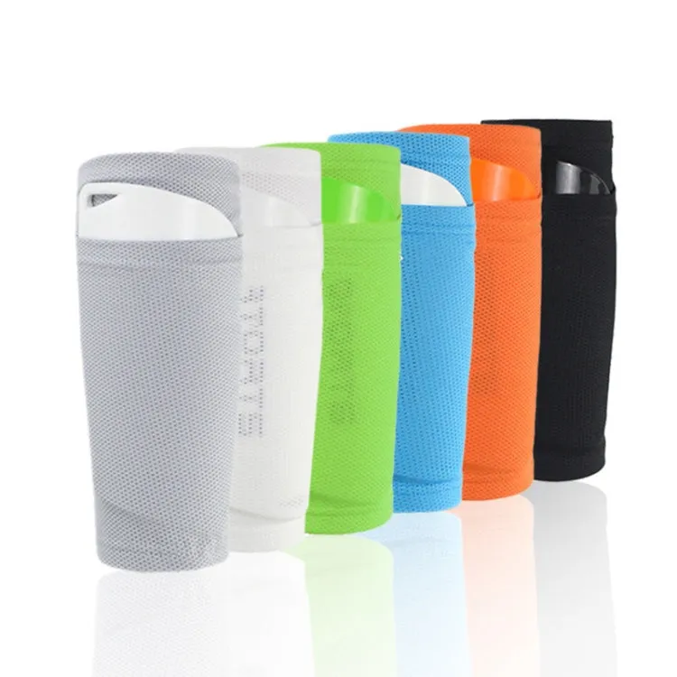 Sweat-Absorbing Breathable Insert Socks Calf Guard Socks Football Protective Gear(Green M)