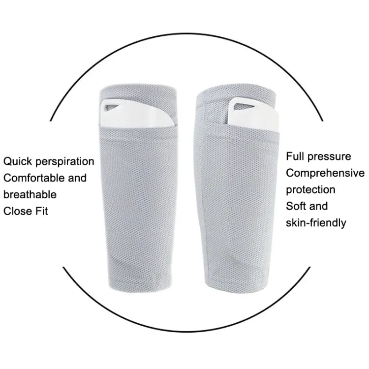 Sweat-Absorbing Breathable Insert Socks Calf Guard Socks Football Protective Gear(Green M)