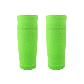 Sweat-Absorbing Breathable Insert Socks Calf Guard Socks Football Protective Gear(Green M)