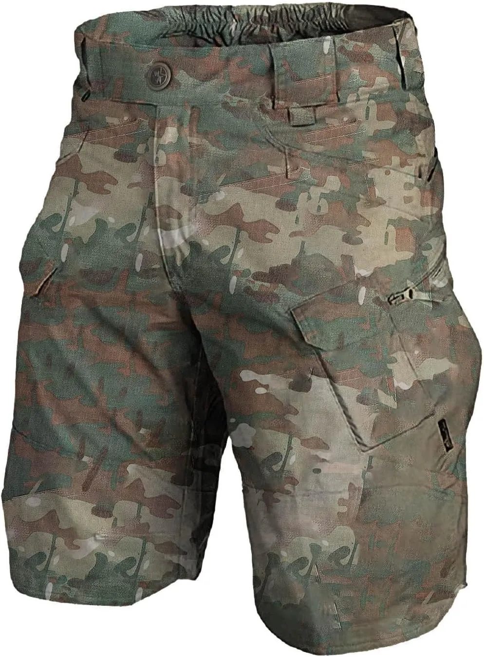 Tactical Cargo Shorts for Men Stretch Waist Waterproof Relaxed Fit Work Shorts Lightweight Hiking Short with Pockets