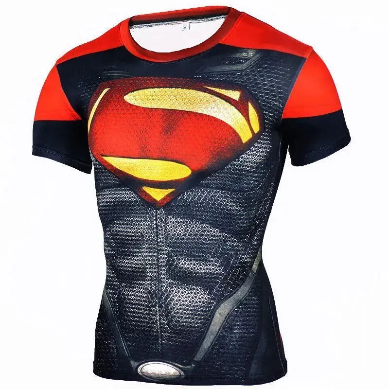 TEBELK Compression Shirt Super Hero