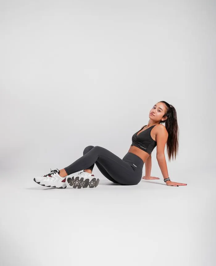 Winnerforce Women Teamwork Training Bra Charcoal Black